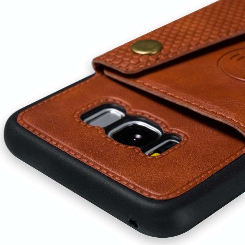 Leather Protective Case For Galaxy S8(Brown)