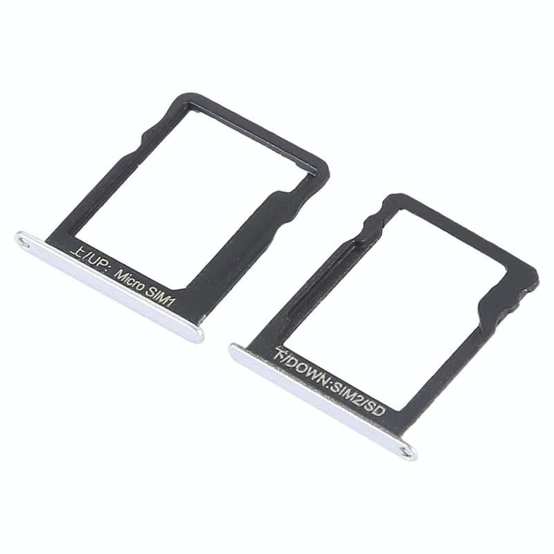 SIM Card Tray + SIM Card Tray / Micro SD Card for Huawei Enjoy 5s (Silver)