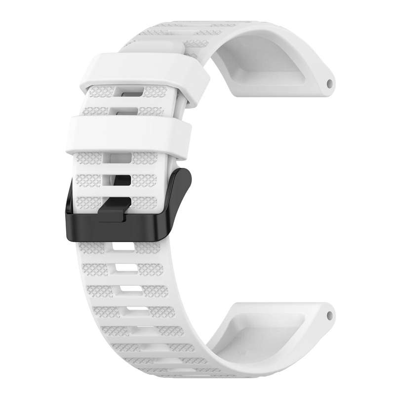 For Garmin Fenix 6 Sapphire GPS 22mm Horizontal Texture Silicone Watch Band with Removal Tool(White)