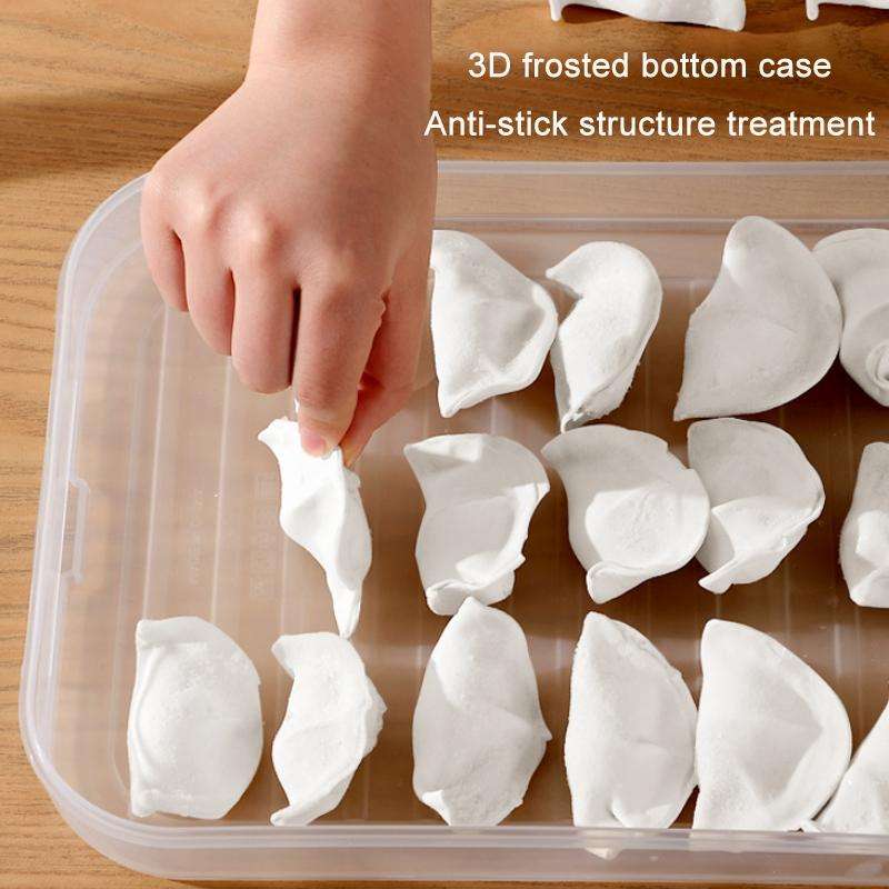 Household Refrigerator Freezer Large Capacity Dumpling Box, Capacity: One Layer (Green)