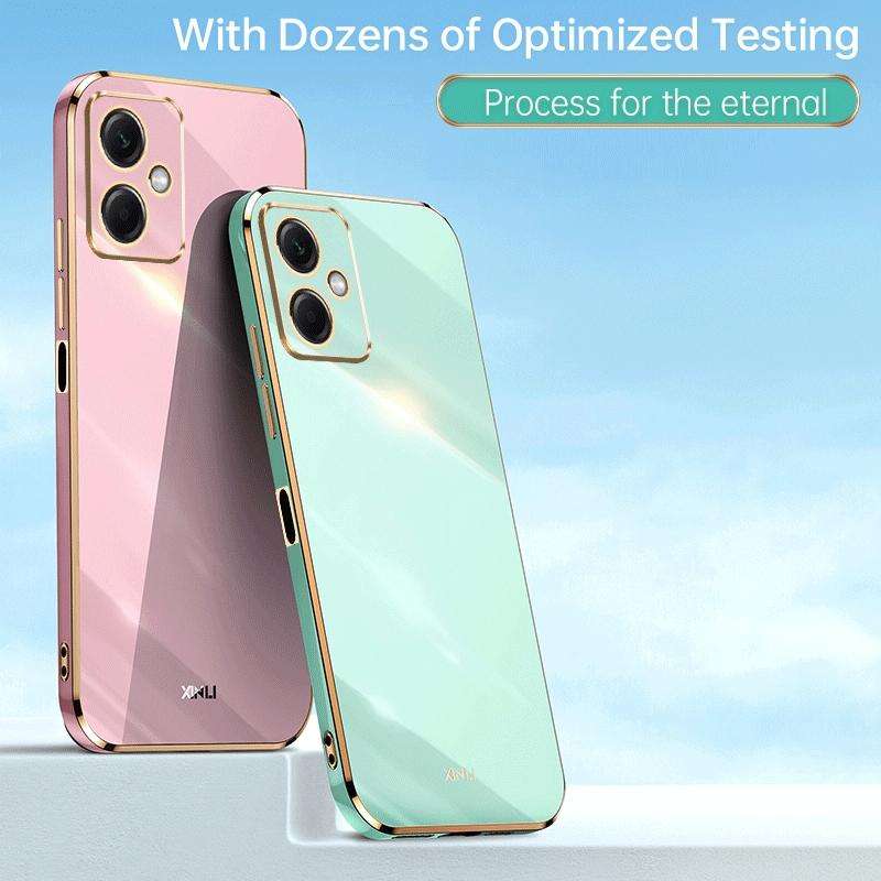For Xiaomi Redmi Note 12 China XINLI Straight Edge 6D Electroplate TPU Phone Case(Pink)