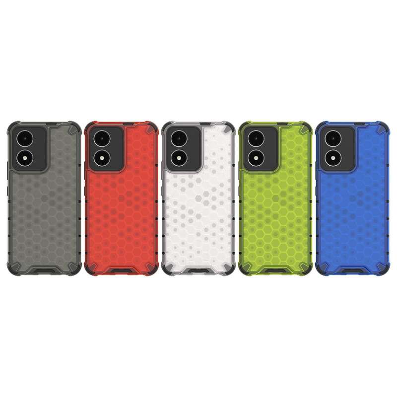 For vivo Y02s Honeycomb Phone Case(Blue)