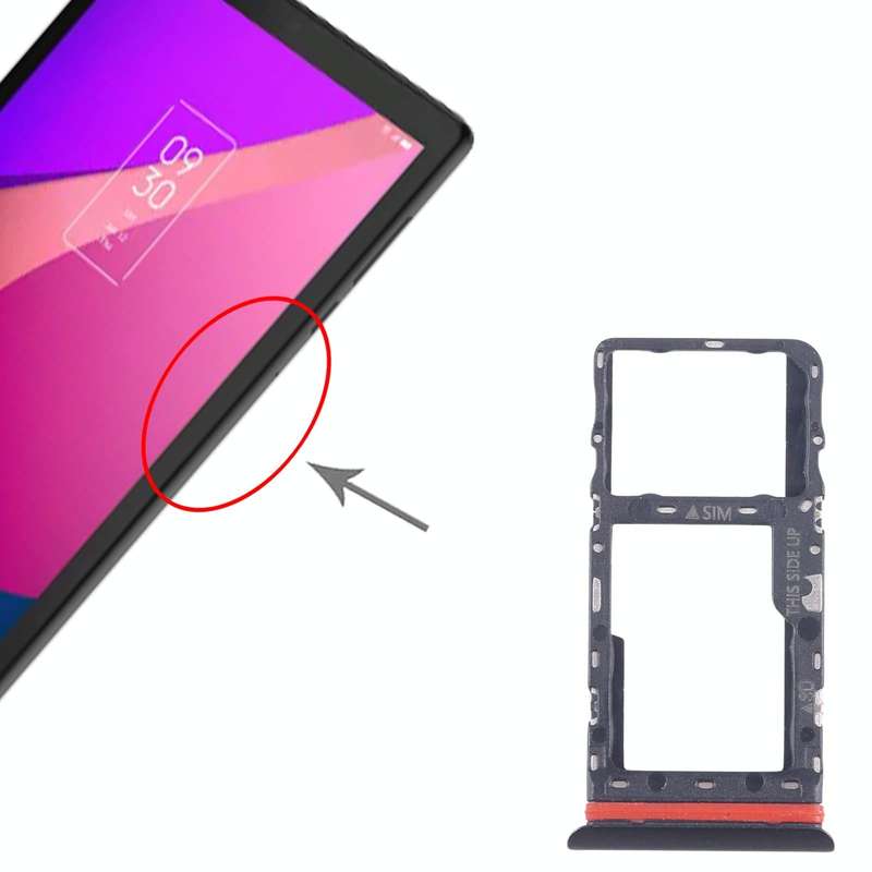For TCL Tab 10 5G 9183G SIM Card Tray + Micro SD Card Tray (Black)