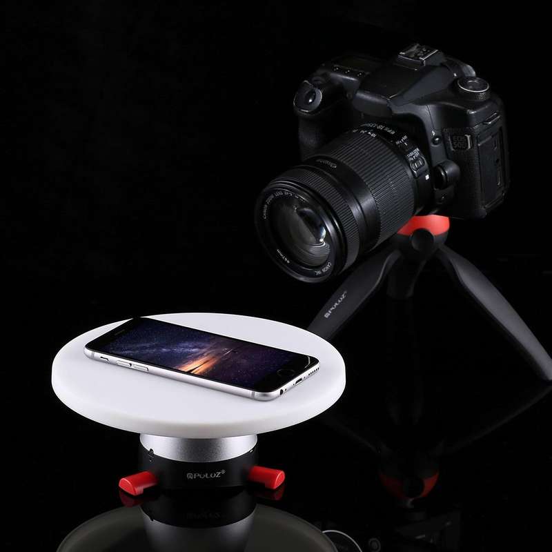 PULUZ Electronic 360 Degree Rotation Panoramic Tripod Head + Round Tray with Control Remote for S...