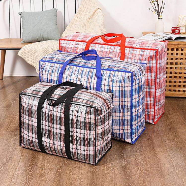 68x50x24cm Woven Bags Moving Bags Packing Bags Dustproof and Moistureproof Quilt Storage Bag(Rand...