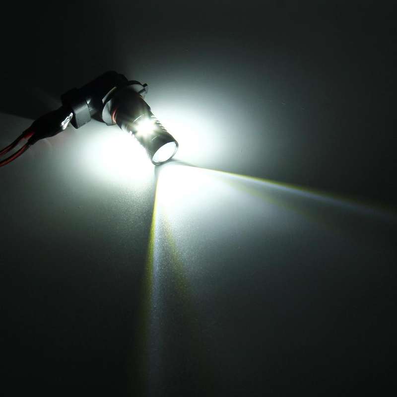 2 PCS Super Bright H16(EU) DC 12V 5W 350LM Auto Car Fog Light with 16 SMD-3030 LED Bulbs Lamp, Wh...