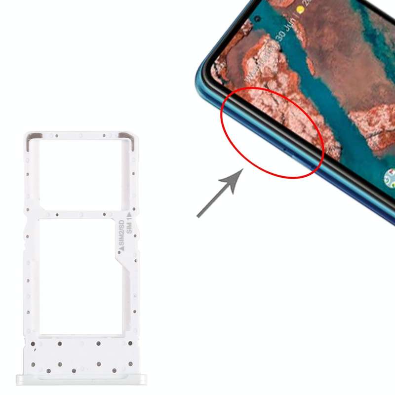 For Nokia X20 Original SIM + SIM / Micro SD Card Tray (White)