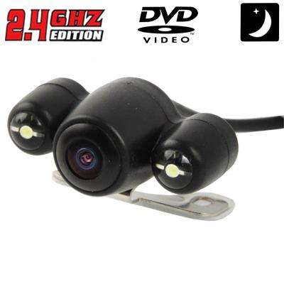 2.4G Wireless DVD Night Vision Car Rear View Backup Camera with 2 LED, Wide viewing angle: 120(WX...