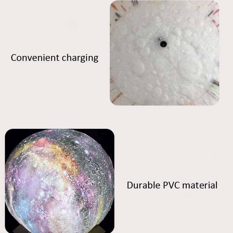 1W 3D Moon Lamp Children Gift Table Lamp Painted Starry Sky LED Night Light, Light color: 8cm Rem...