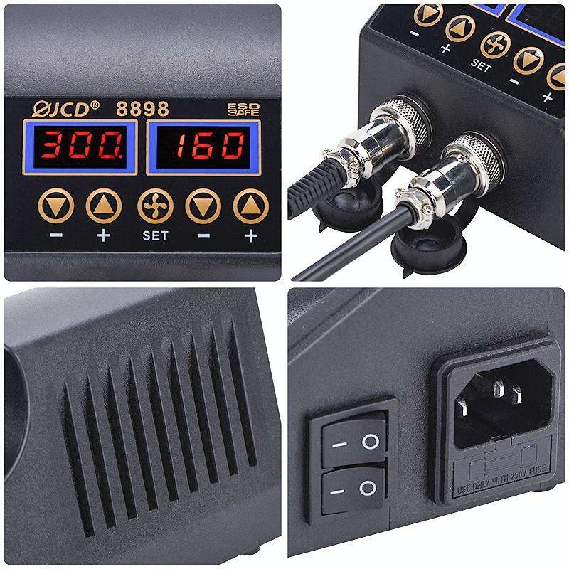 Hot Air Desoldering Station Dual Digital Display Two In One Temperature Control Electric Solderin...