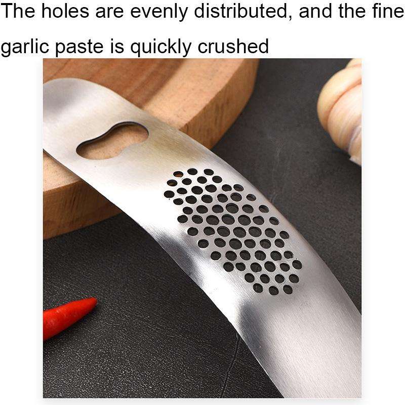 430 Stainless Steel Boat Shaped Garlic Grinder Manual Garlic Press Tools Kitchen Gadgets(Style 1)