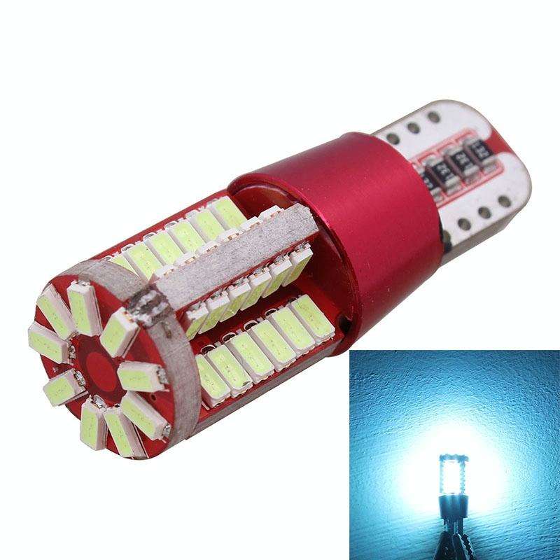 2 PCS T10 5W 285LM Ice Blue Light 57 SMD 4014 LED Error-Free Canbus Car Clearance Lights Lamp, DC...
