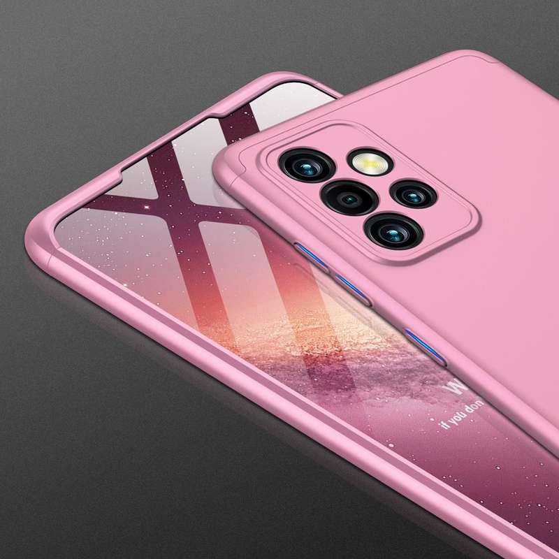 For Samsung Galaxy A72 5G / 4G GKK Three Stage Splicing Full Coverage PC Case(Rose Gold)