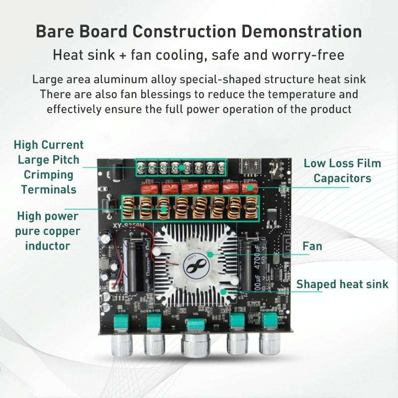 220W 12V 24V Power Bluetooth Wireless TP3251 Stereo Audio Amplifier Board Treble and Bass Control...