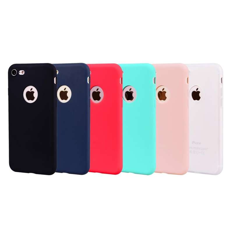 For iPhone SE 2022 / SE 2020 / 8 / 7 Candy Color TPU Case(Pink)