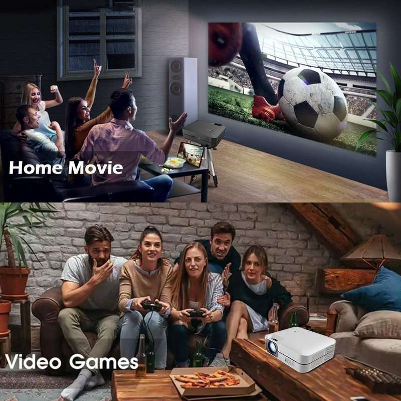 WEJOY L9 1920x1080P 400 ANSI Lumens Portable Home Theater LED HD Digital Projector, Android 6.0, ...