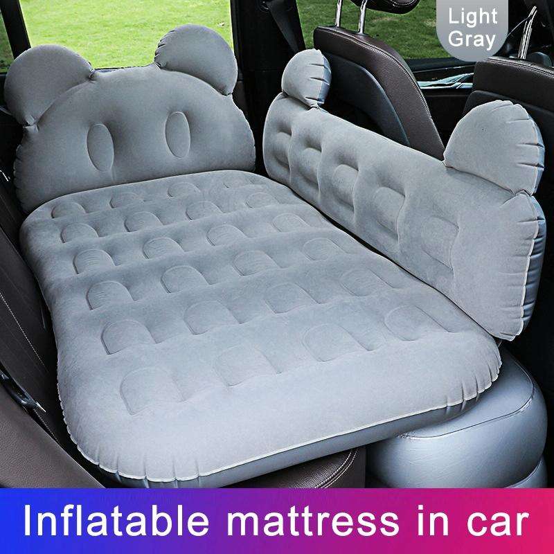 Universal Car Cartoon Travel Inflatable Mattress Air Bed Camping Back Seat Couch with Head Protec...