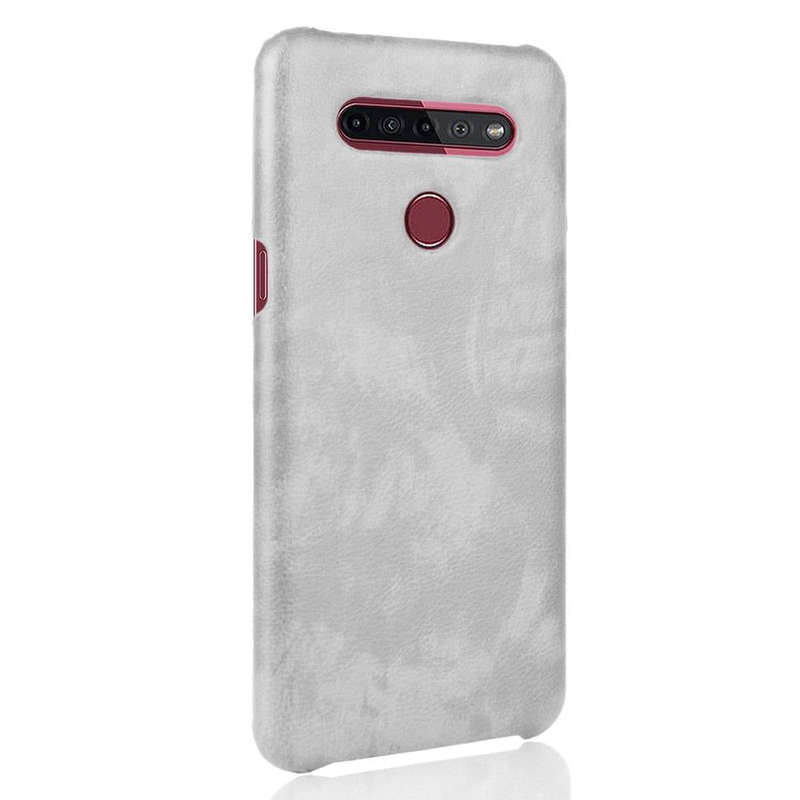 For LG K51S Shockproof Litchi Texture PC + PU Case(Gray)