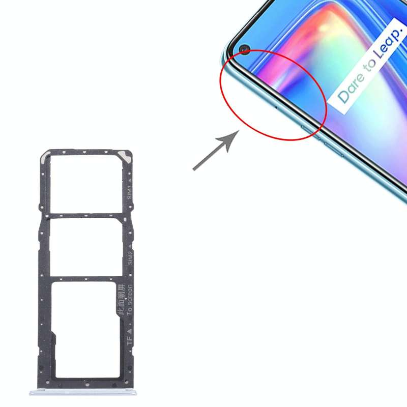 For OPPO Realme 7 (Global)  SIM Card Tray + SIM Card Tray + Micro SD Card Tray (White)