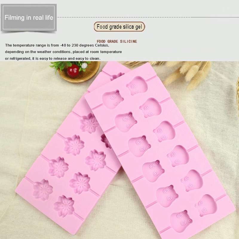 12-Capacity DIY Silicone Lollipop Chocolate Molds(Cow Shape)