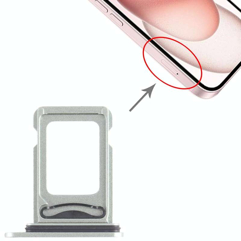 For iPhone 15 Plus SIM + SIM Card Tray (Green)