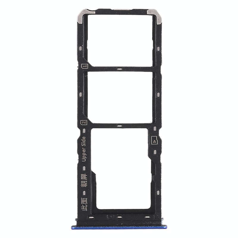 For Vivo Y93 2 x SIM Card Tray + Micro SD Card Tray (Blue)