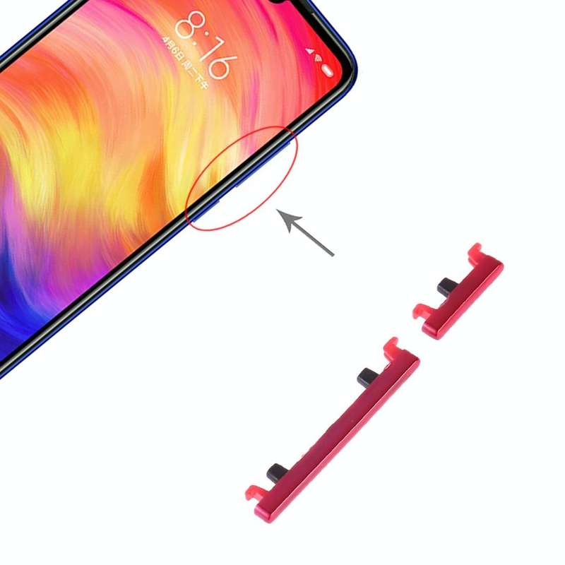 Power Button and Volume Control Button for Xiaomi Redmi Note 7 Pro / Redmi Note 7(Red)