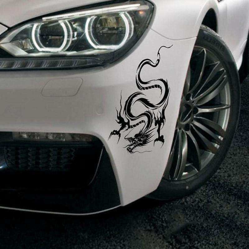 D-131 Dragon Totem Dragon Car Cover Sticker Modified Roof Scratch Sticker(Black)