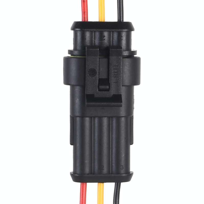 10pcs 3P Car Waterproof Plug Car Connector Plug-In, Length10cm