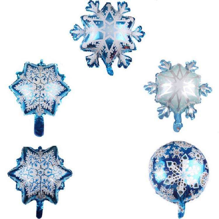 5 PCS Snowflake Shaped Holiday Decoration Aluminum Film Balloon, Size:7373cm Large Snowflake