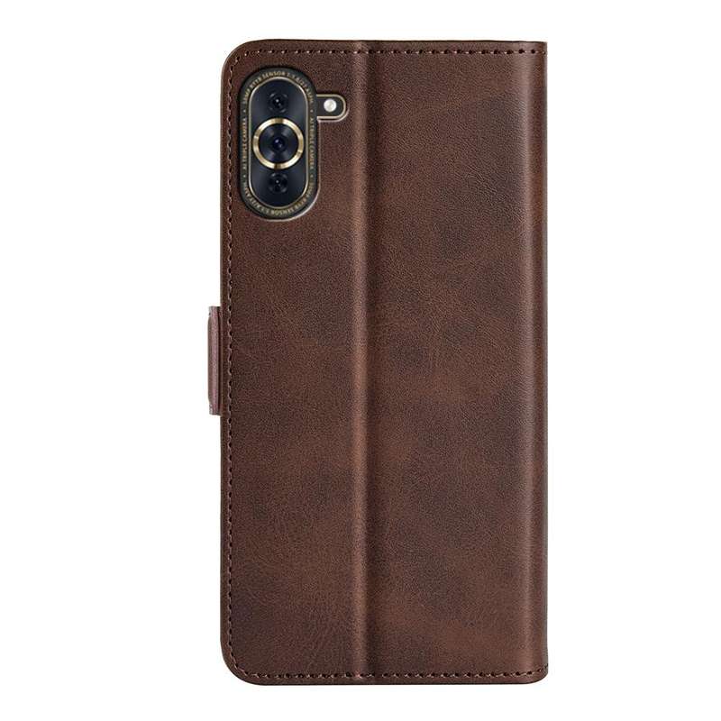 For Huawei Nova 10 Dual-side Magnetic Buckle Horizontal Flip Leather Phone Case(Brown)