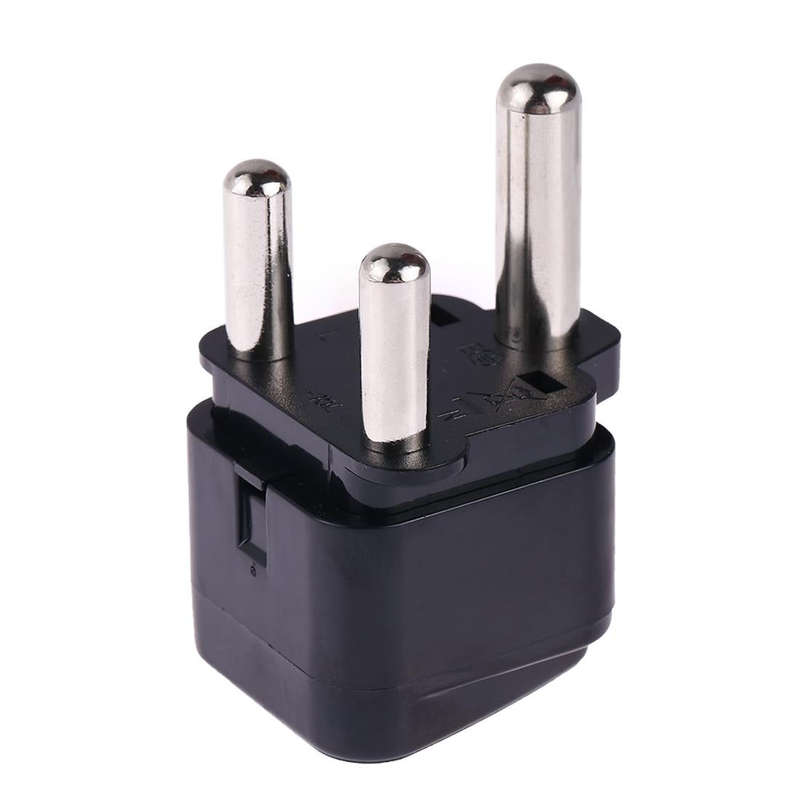 Portable Universal Socket to (Large) South Africa Plug Power Adapter Travel Charger (Black)