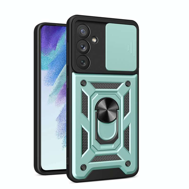 For Samsung Galaxy A54 5G Sliding Camera Cover Design TPU+PC Phone Case(Dark Green)