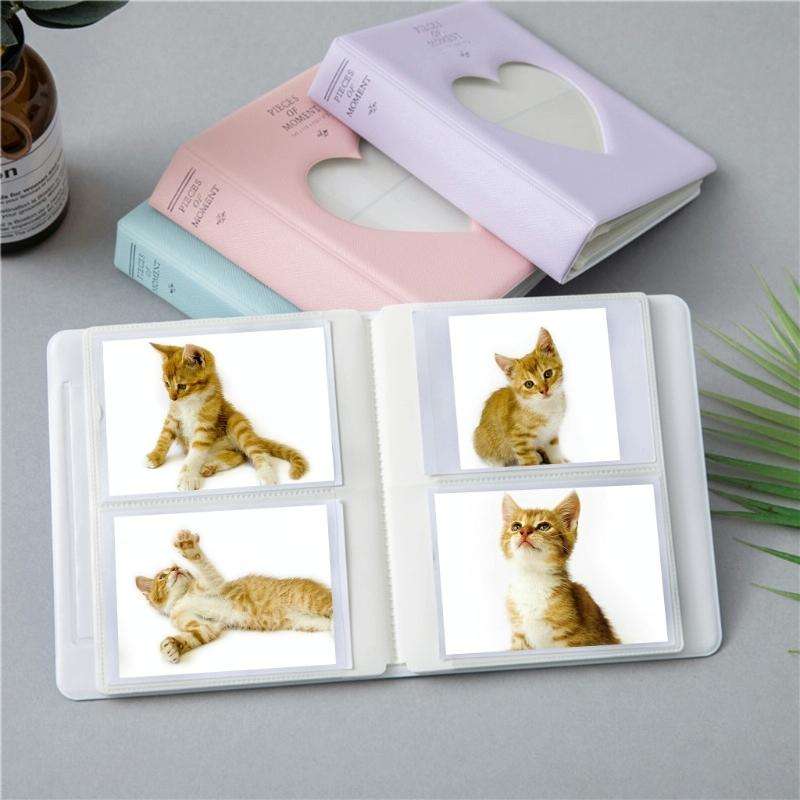 Hollow Heart 64 Pockets Photo Book Album Name Card Holder for Fujifilm Instax Mini 8 /7s /70 /25 ...