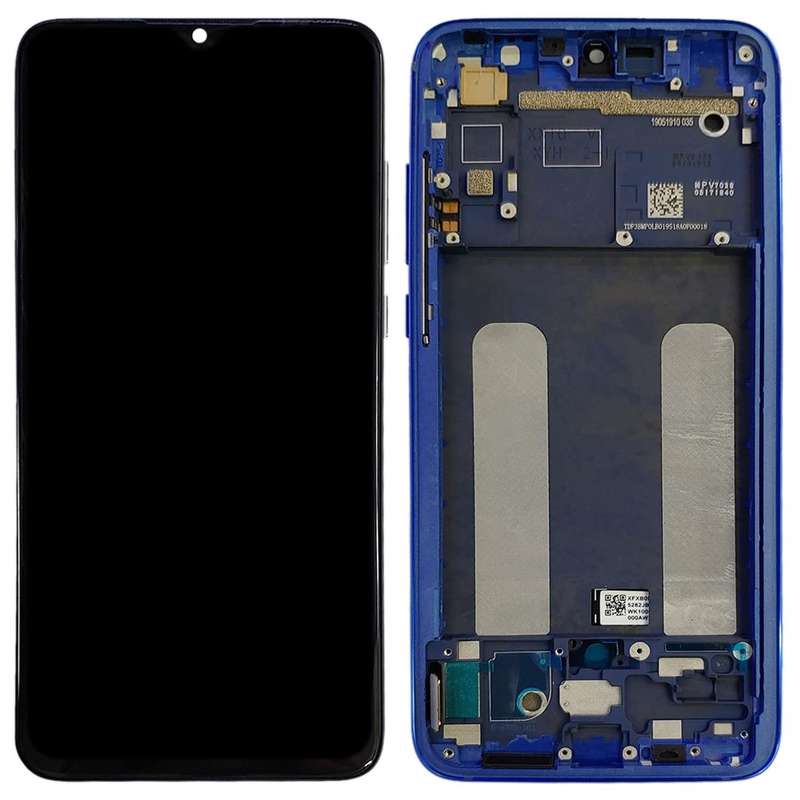 Original LCD Screen for Xiaomi Mi CC9 Digitizer Full Assembly with Frame(Blue)