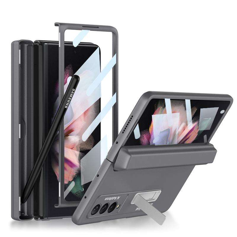 For Samsung Galaxy Z Fold3 5G GKK Integrated Magnetic Full Coverage Phone Flip Case with Pen Box(...
