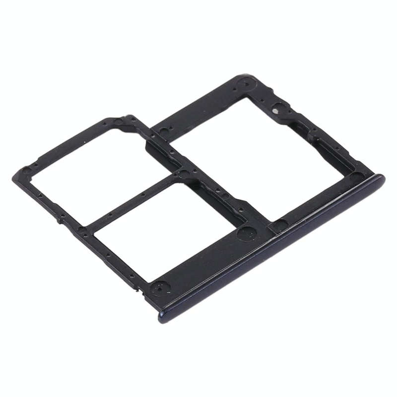 For Samsung Galaxy A41 / A415 SIM Card Tray + SIM Card Tray + Micro SD Card Tray (Black)