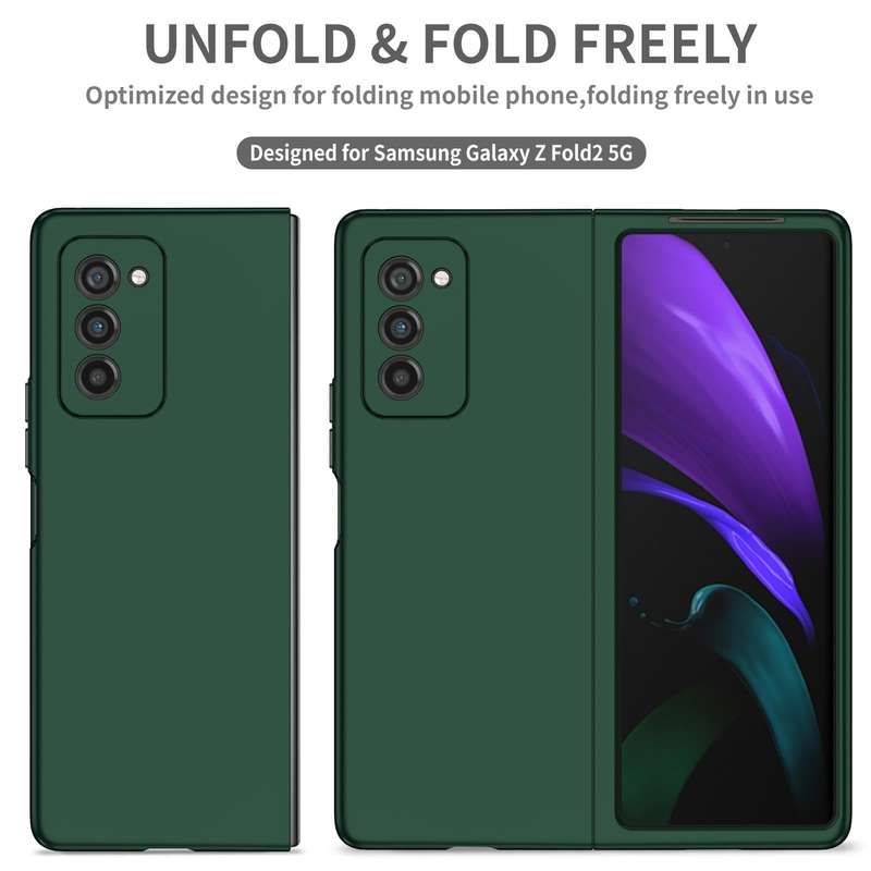 For Samsung Galaxy Z Fold2 5G Armor Foldable Phone Case(Dark Green)