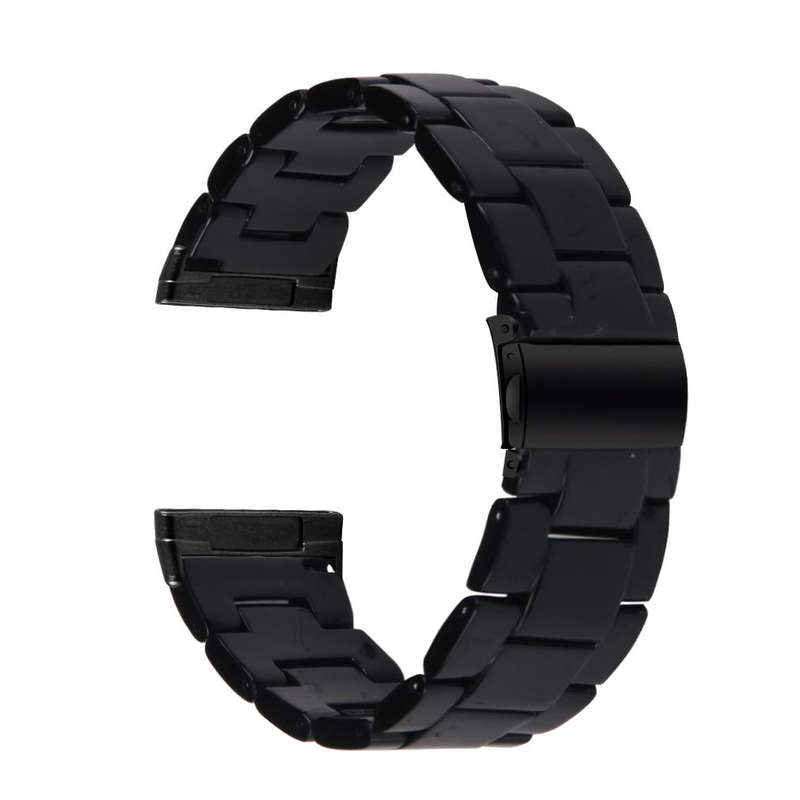 For Fitbit Versa 4 / Sense 2 Universal Resin Watch Band(Black)