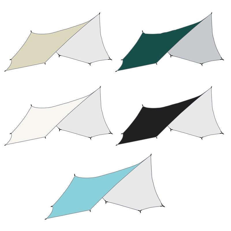 Outdoor Octagonal Curtain Tent Rain and Sun Protection Camping Sunshade Pergola, Color: Khaki