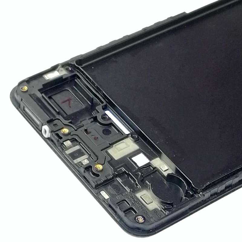 For Galaxy A7 (2018) / A750 Front Housing LCD Frame Bezel Plate (Black)