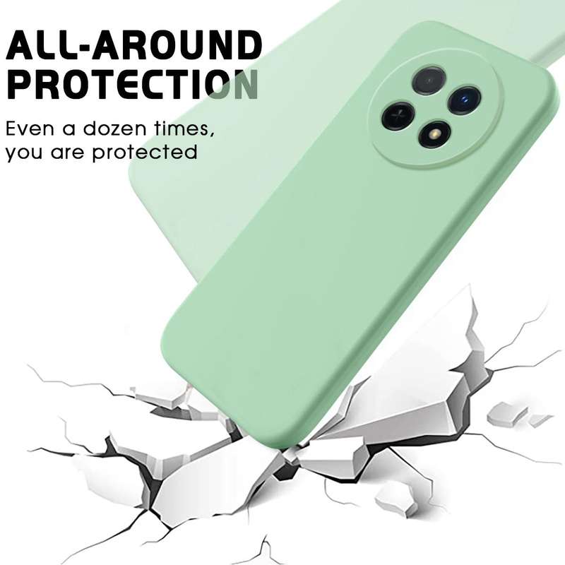 For Huawei Nova Y91 4G Solid Color Liquid Silicone Dropproof Full Coverage Protective Case(Green)