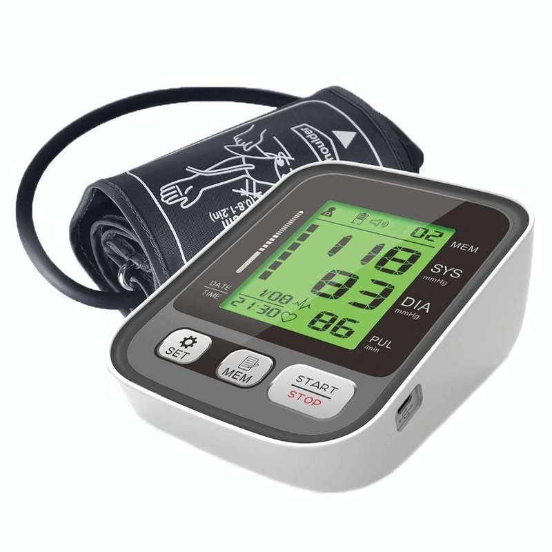 JZ-256A Tri-Color Backlight Automatic Upper Arm Sphygmomanometer Home Electronic Sphygmomanometer...