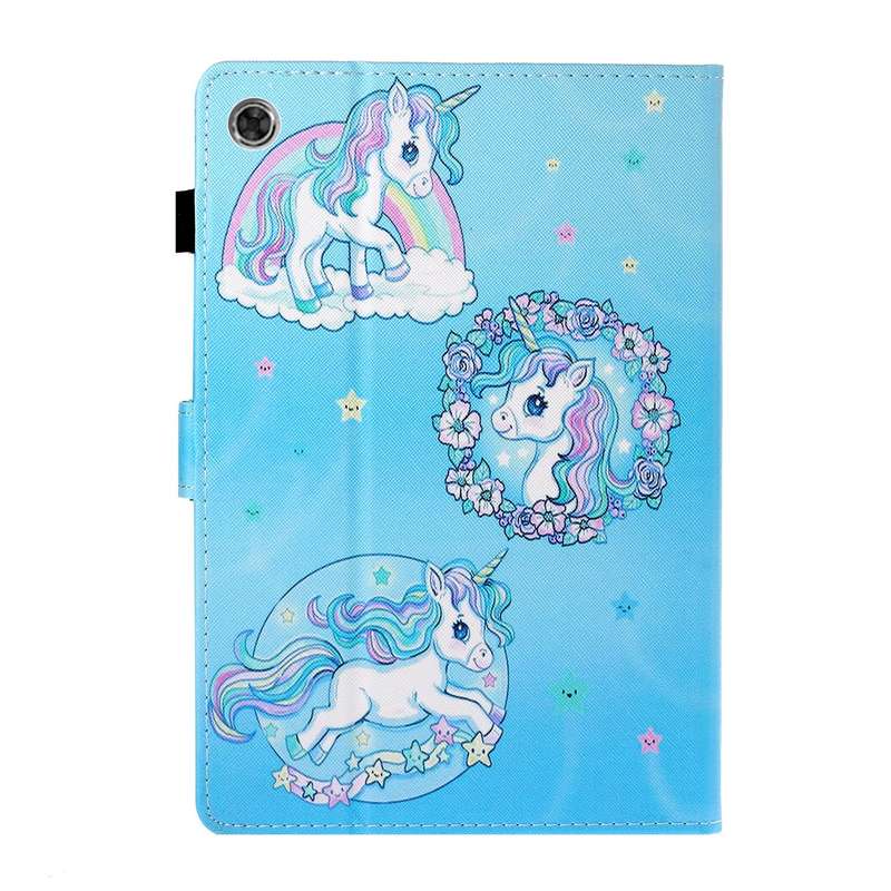 For Lenovo Tab M10 3rd Gen Coloured Drawing Smart Leather Tablet Case(Unicorn)