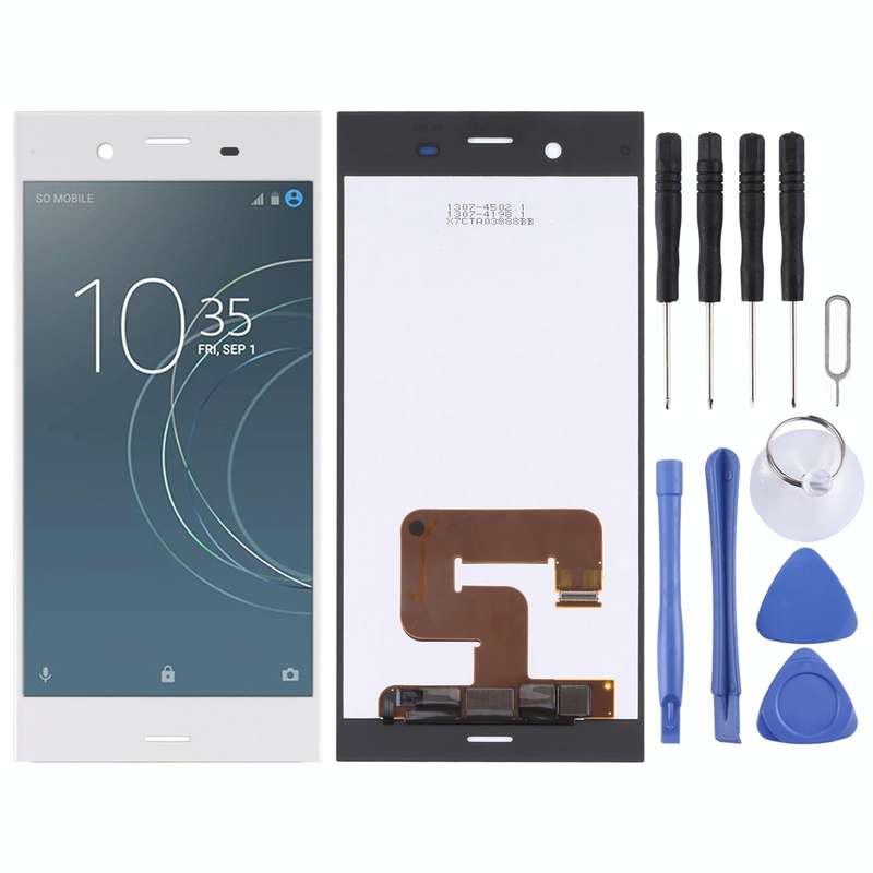 OEM LCD Screen for Sony Xperia XZ1 with Digitizer Full Assembly(Silver)