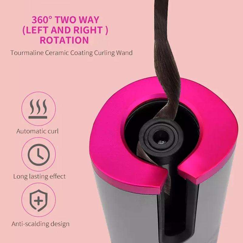 USB Charging Automatic Hair Curler Portable Mini Wireless Multi-function Curling Iron with LCD Di...