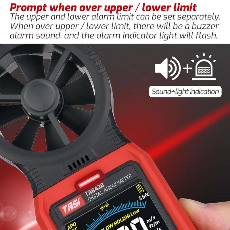 TASI TA642A Portable Digital Wind Speed Meter Air Volume Tester