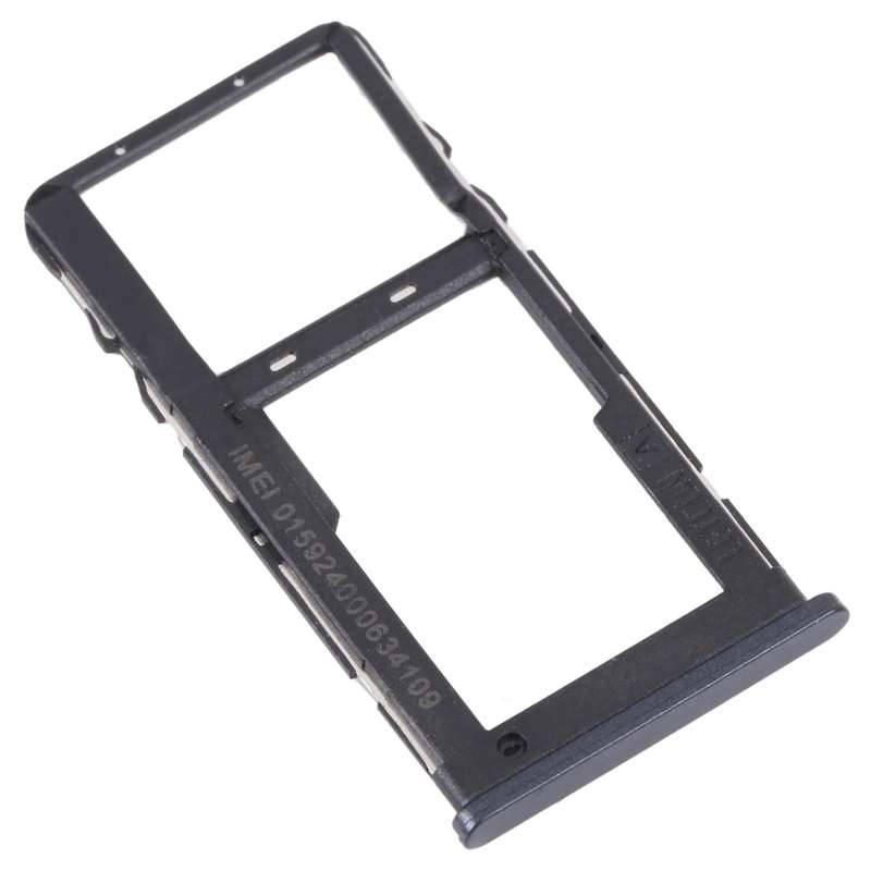 For TCL 20 R 5G Original SIM Card Tray + Micro SD Card Tray(Black)