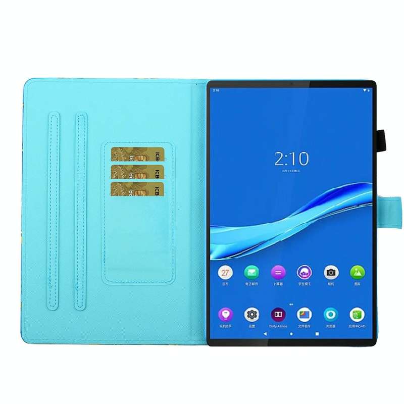 For Lenovo Tab M10 3rd Gen Coloured Drawing Smart Leather Tablet Case(Petal Rain)