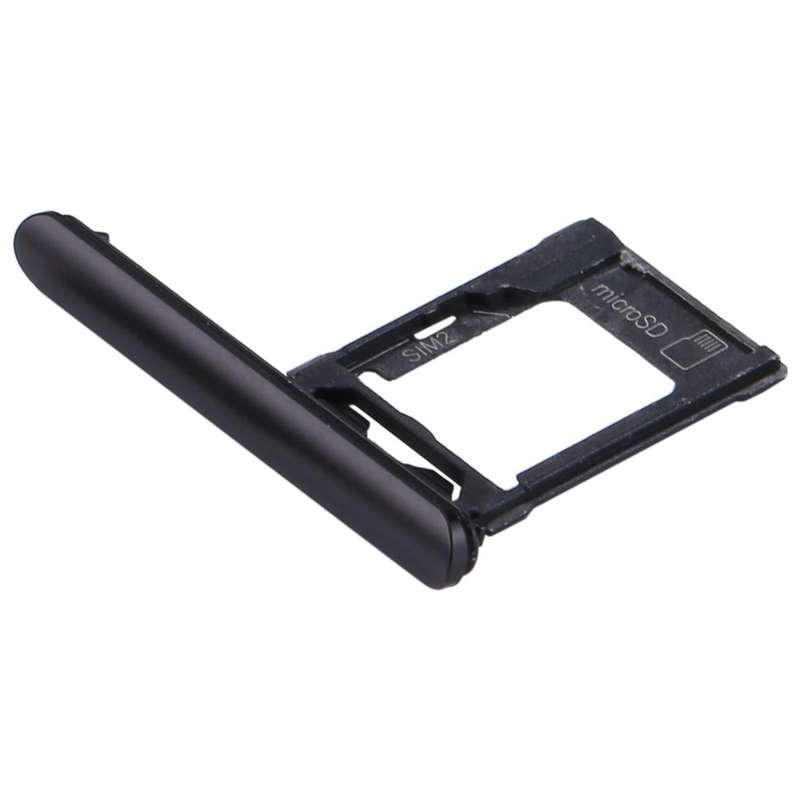 SIM / Micro SD Card Tray, Double Tray for Sony Xperia XZ1(Black)